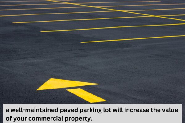 well maintained asphalt parking lot