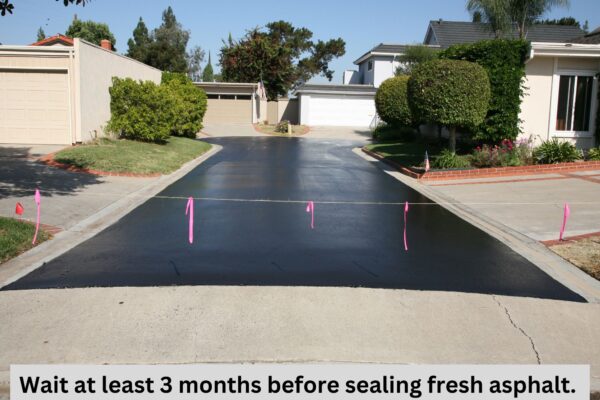 freshly sealed asphalt